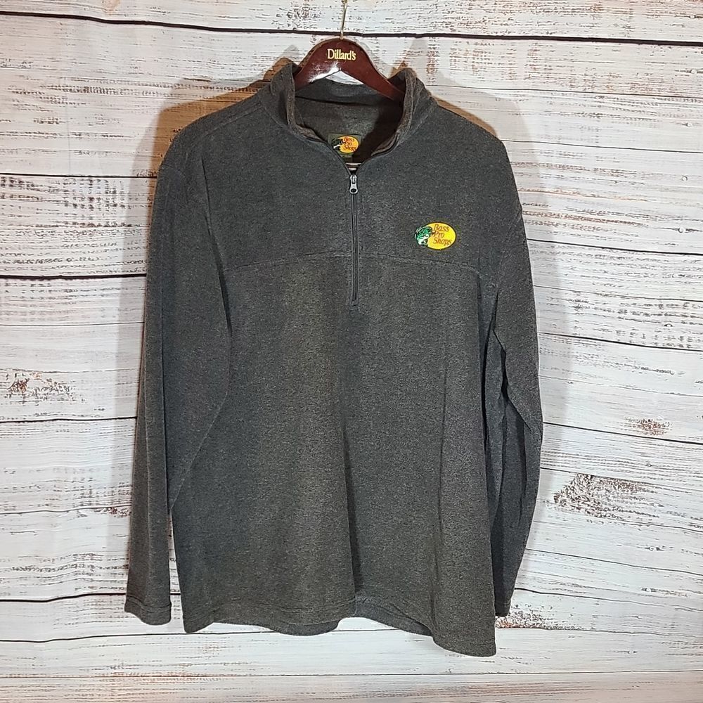 1611 - Bass Pro Shops Grey Fleece Pullover XL